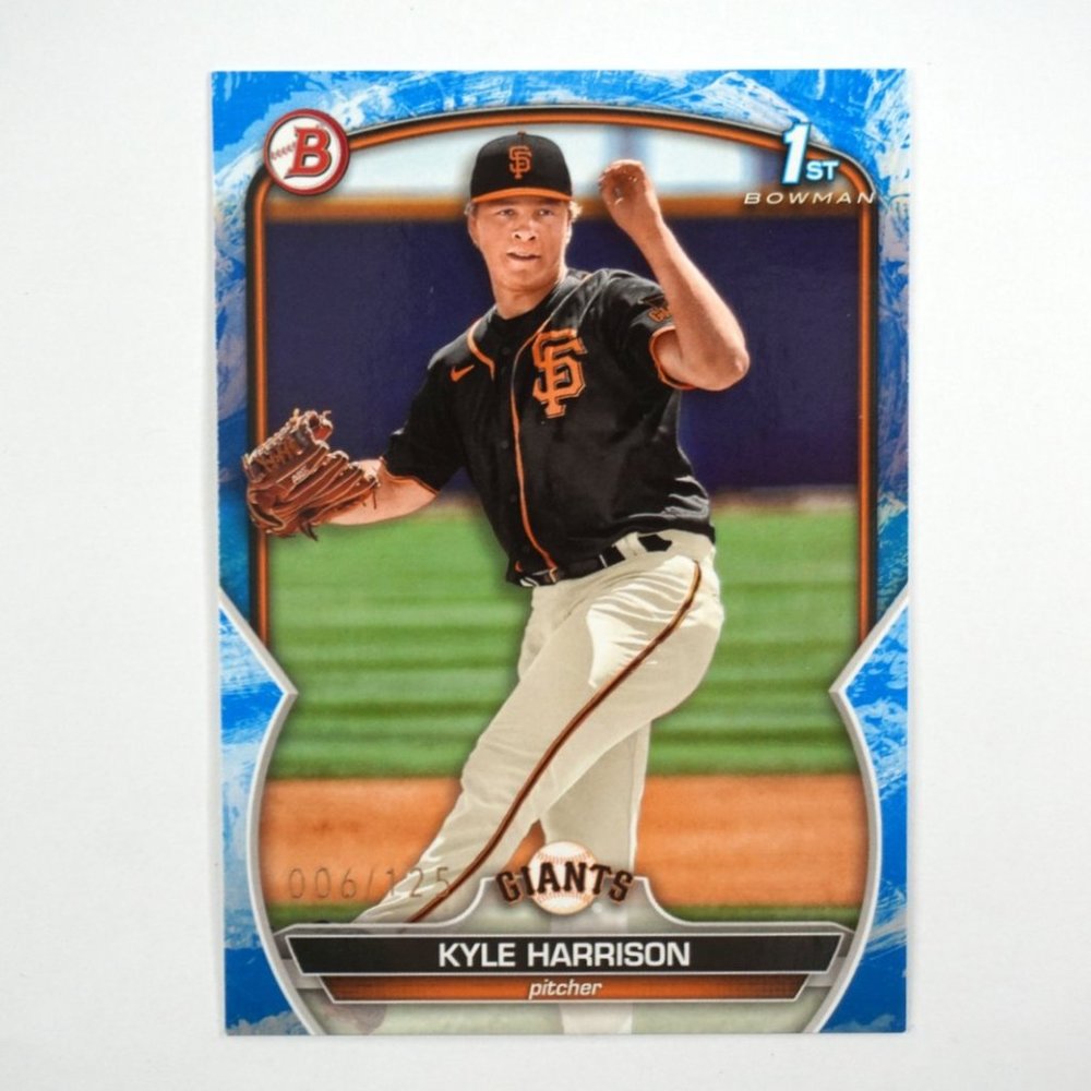 2023 Bowman - KYLE HARRISON 1st Bowman Blue Marble #'d /125! SF Giants